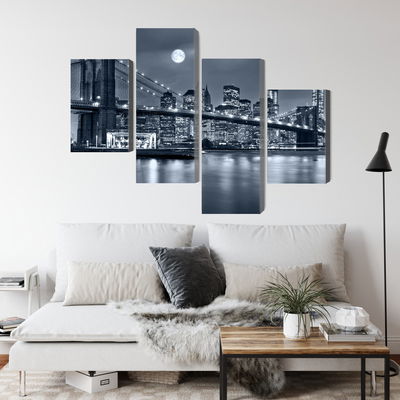 Ljuddämpande tavla - Night panorama of New York