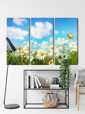 Ljuddämpande tavla - 3d daisy field