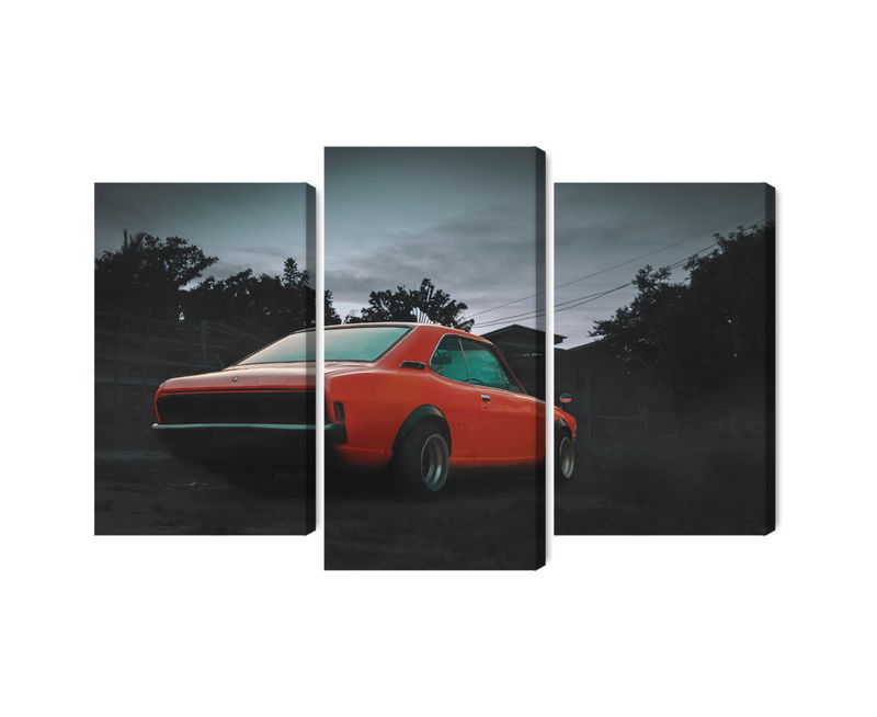 Ljuddämpande tavla - Orange retro car