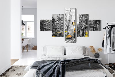 Ljuddämpande tavla - View of the street of new