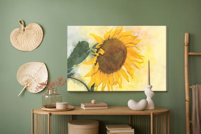 Ljuddämpande tavla - Watercolor sunflower flower