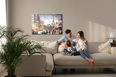 Ljuddämpande tavla - A cloudy day in Paris