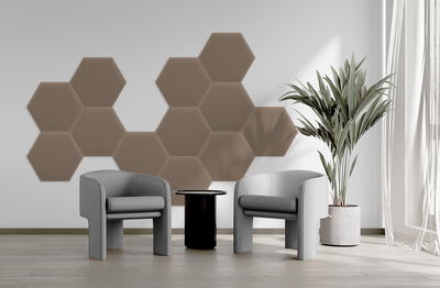 Sekskantet lydabsorber - fløjl