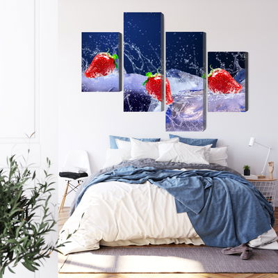 Ljuddämpande tavla - Strawberries on ice