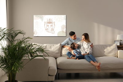 Ljuddämpande tavla - Drawing of ganesha