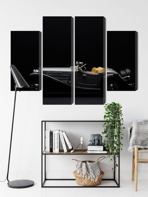 Ljuddämpande tavla - Historic car on dark tees