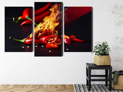 Ljuddämpande tavla - Burning knife