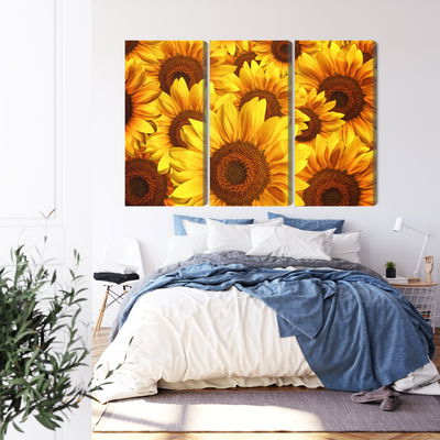 Ljuddämpande tavla - 3d sunflower flowers
