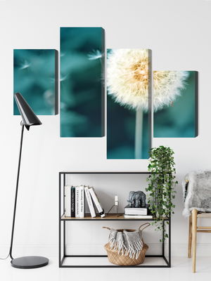 Ljuddämpande tavla - Dandelion flower close up 3d