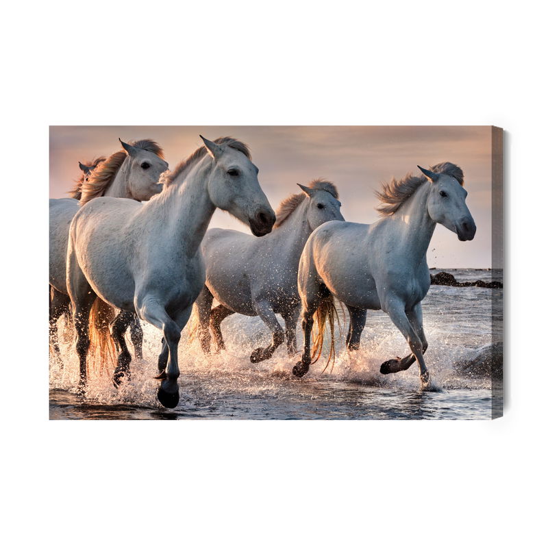 Ljuddämpande tavla - White horses in the sea