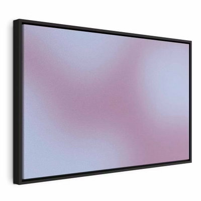 Complex gradient gradient – svart ram. Blågrå och dämpat rosa färgfält tonar in i varandra över en bred, mjukt kornig yta.