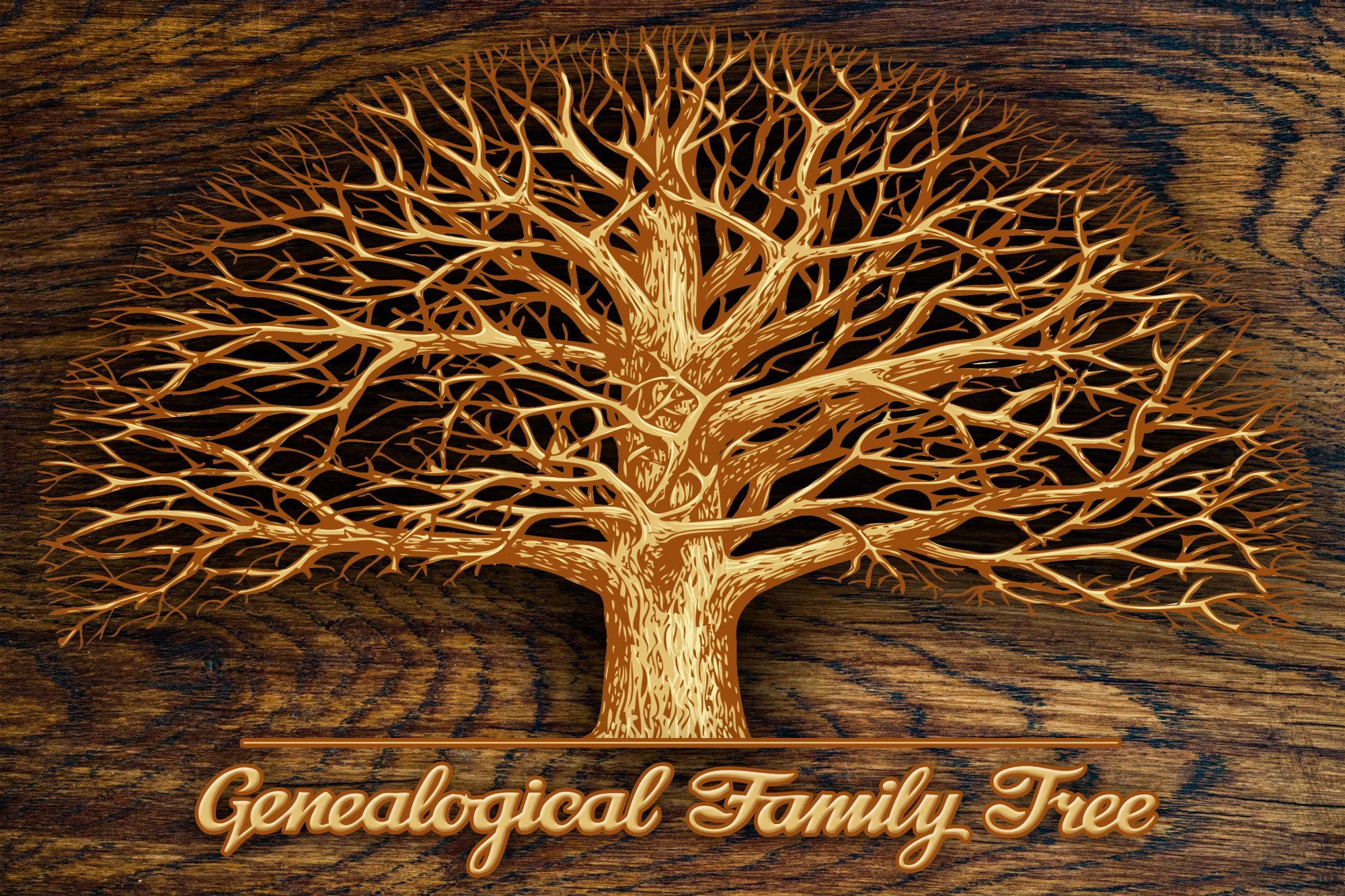 Ljuddämpande anslagstavla - Family tree (90x60cm)