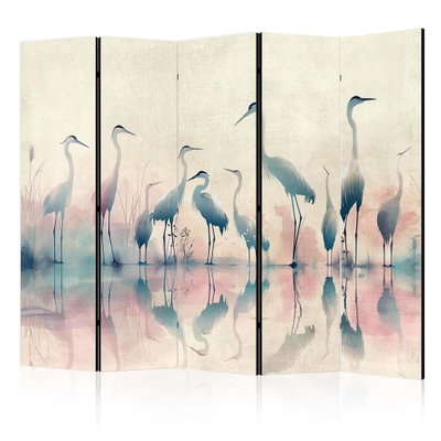 5-delad ljuddämpande rumsavdelare – Birds by the – produktbild