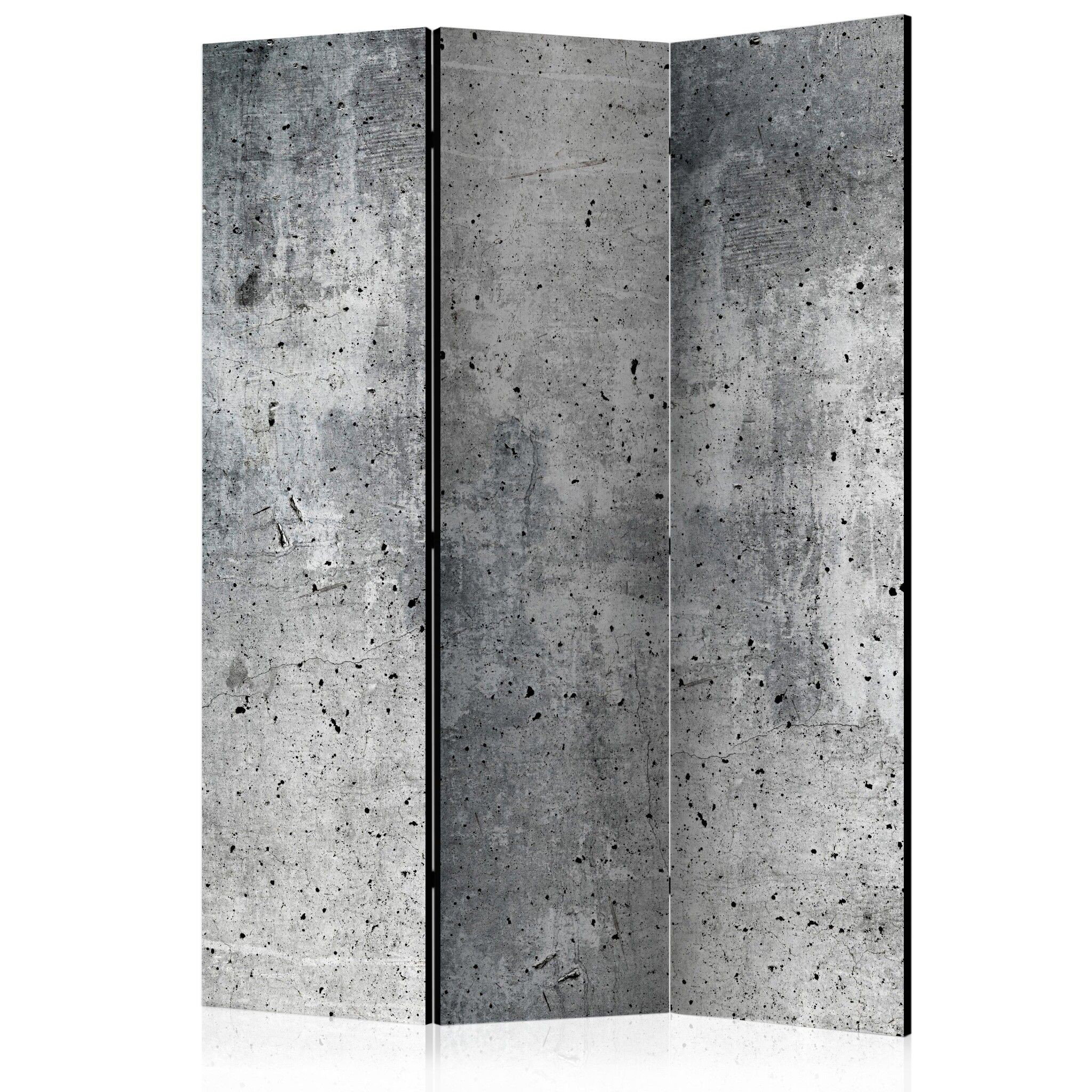 3-delad ljuddämpande rumsavdelare – Fresh Concr (135x172cm)