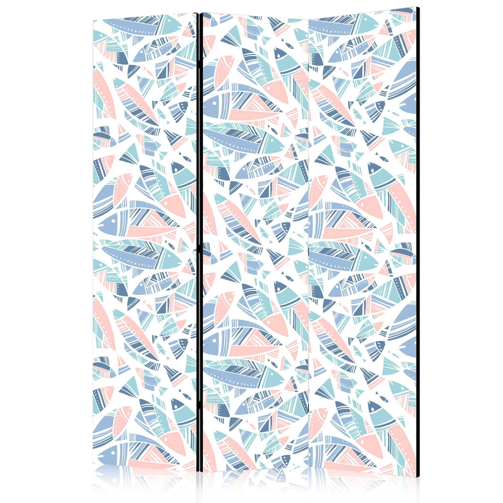 3-delad ljuddämpande rumsavdelare – Fish Minima (135x172cm)