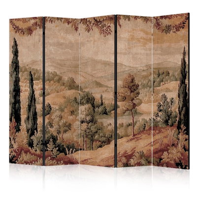 5-delad ljuddämpande rumsavdelare – Landscape with – produktbild
