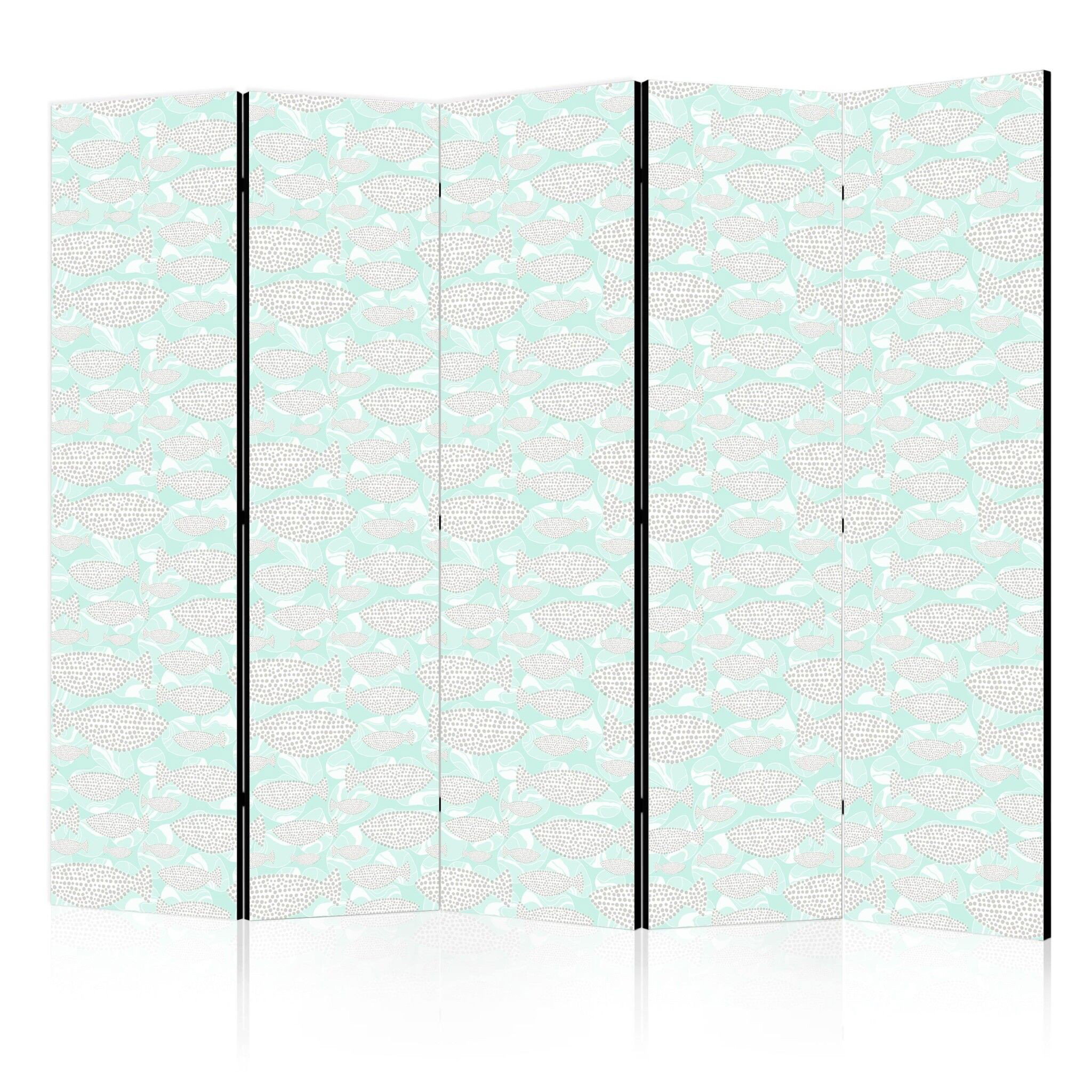 5-delad ljuddämpande rumsavdelare – Minimalist (225x172cm)