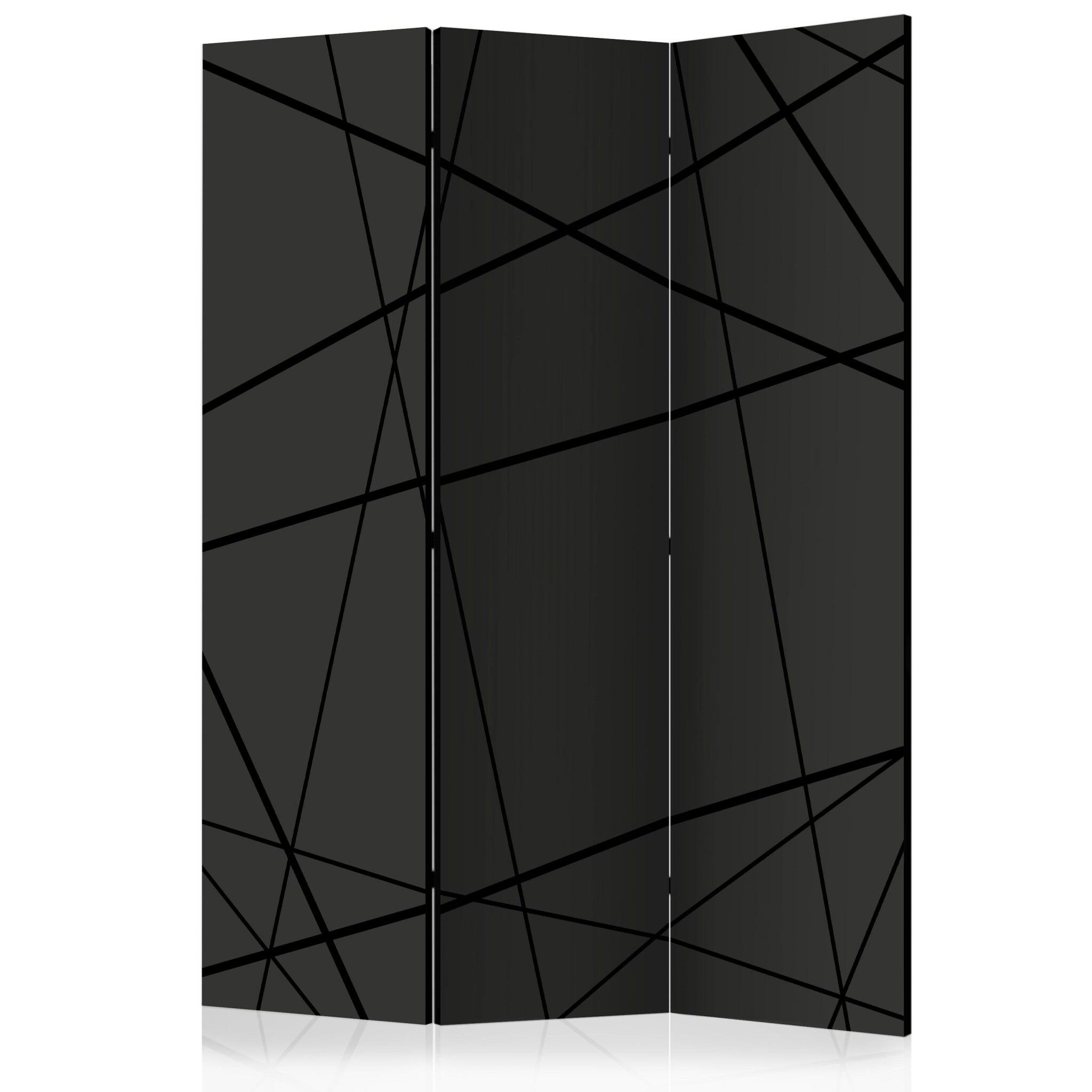 3-delad ljuddämpande rumsavdelare – Dark Inters (135x172cm)