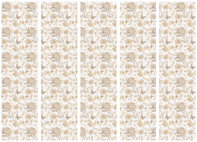 5-delad ljuddämpande rumsavdelare – Beige shades – produktbild från leverantören