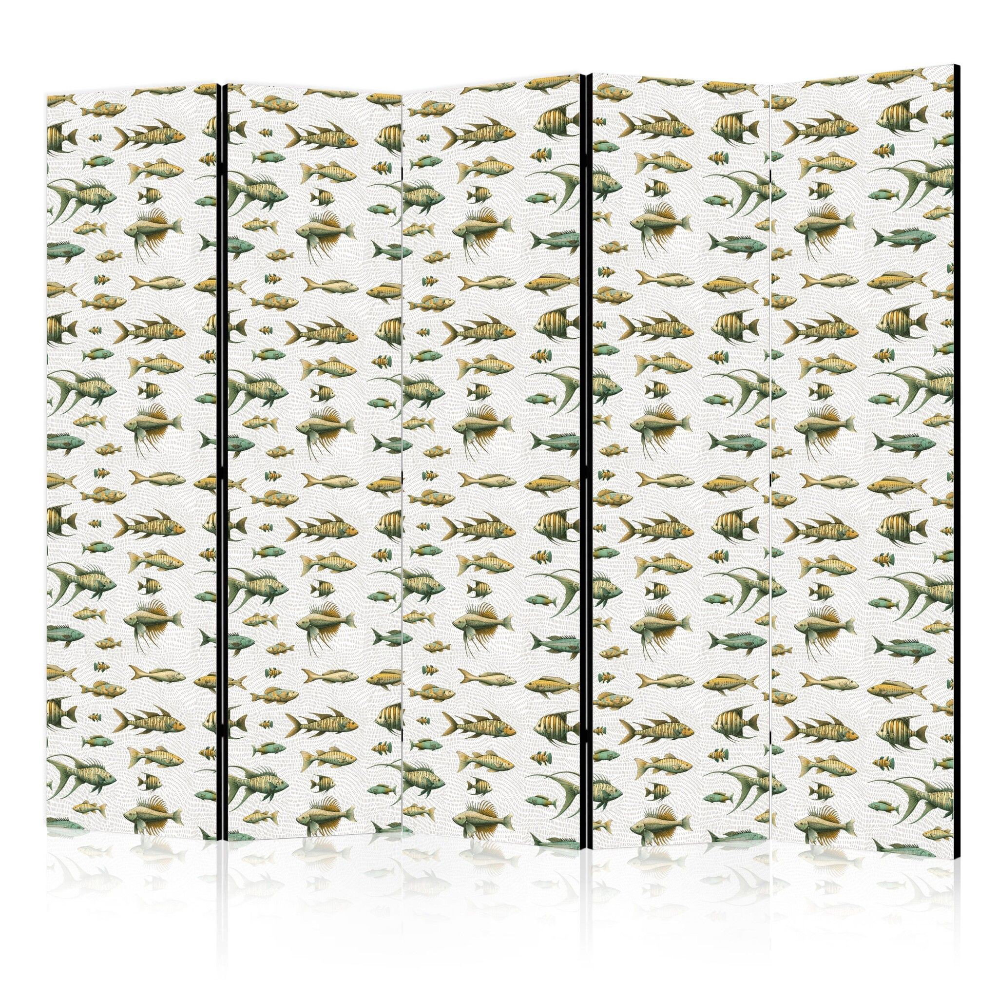5-delad ljuddämpande rumsavdelare – Unusual (225x172cm)