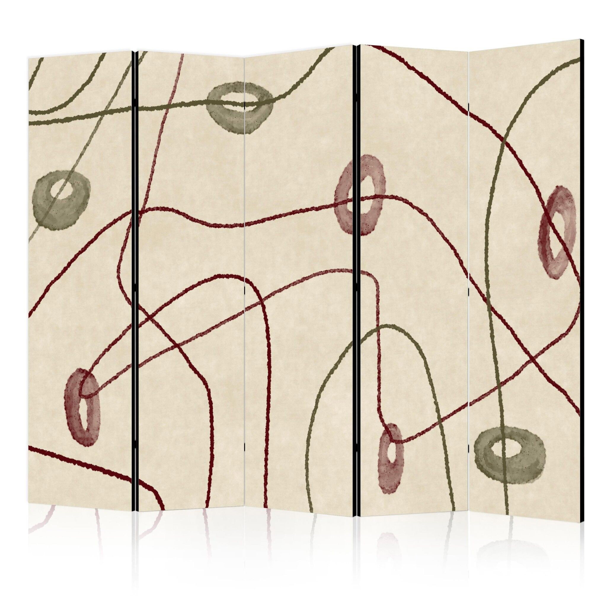 5-delad ljuddämpande rumsavdelare – Labyrinth with (225x172cm)
