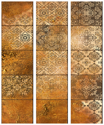 3-delad ljuddämpande rumsavdelare – Old Tiles – produktbild från leverantören