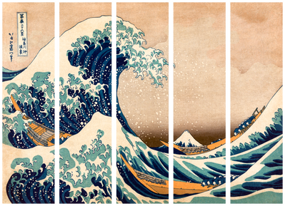 5-delad ljuddämpande rumsavdelare – Hokusai the – produktbild från leverantören