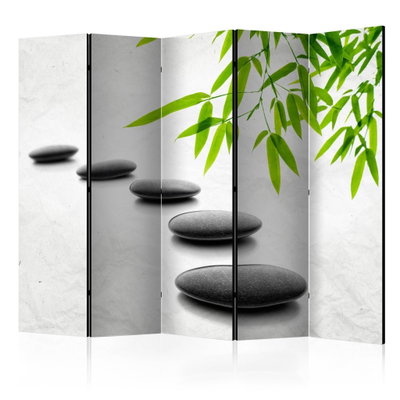 5-delad ljuddämpande rumsavdelare – Zen stones – produktbild