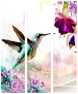 3-delad ljuddämpande rumsavdelare – Hummingbird – produktbild från leverantören