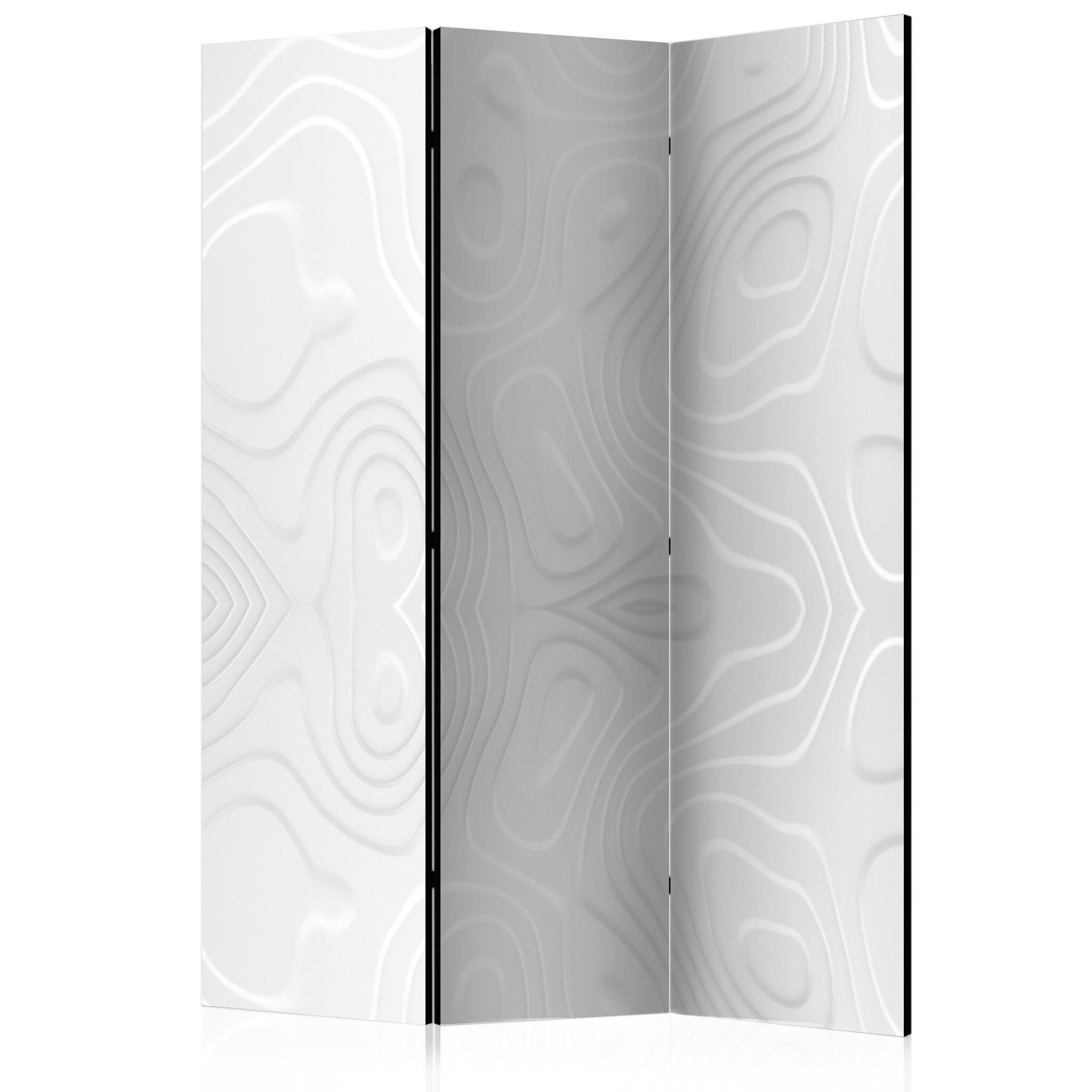 3-delad ljuddämpande rumsavdelare – White Waves (135x172cm)
