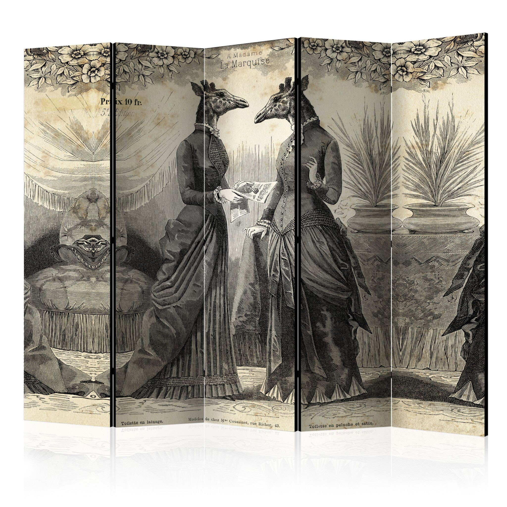 5-delad ljuddämpande rumsavdelare – Conversation (225x172cm)