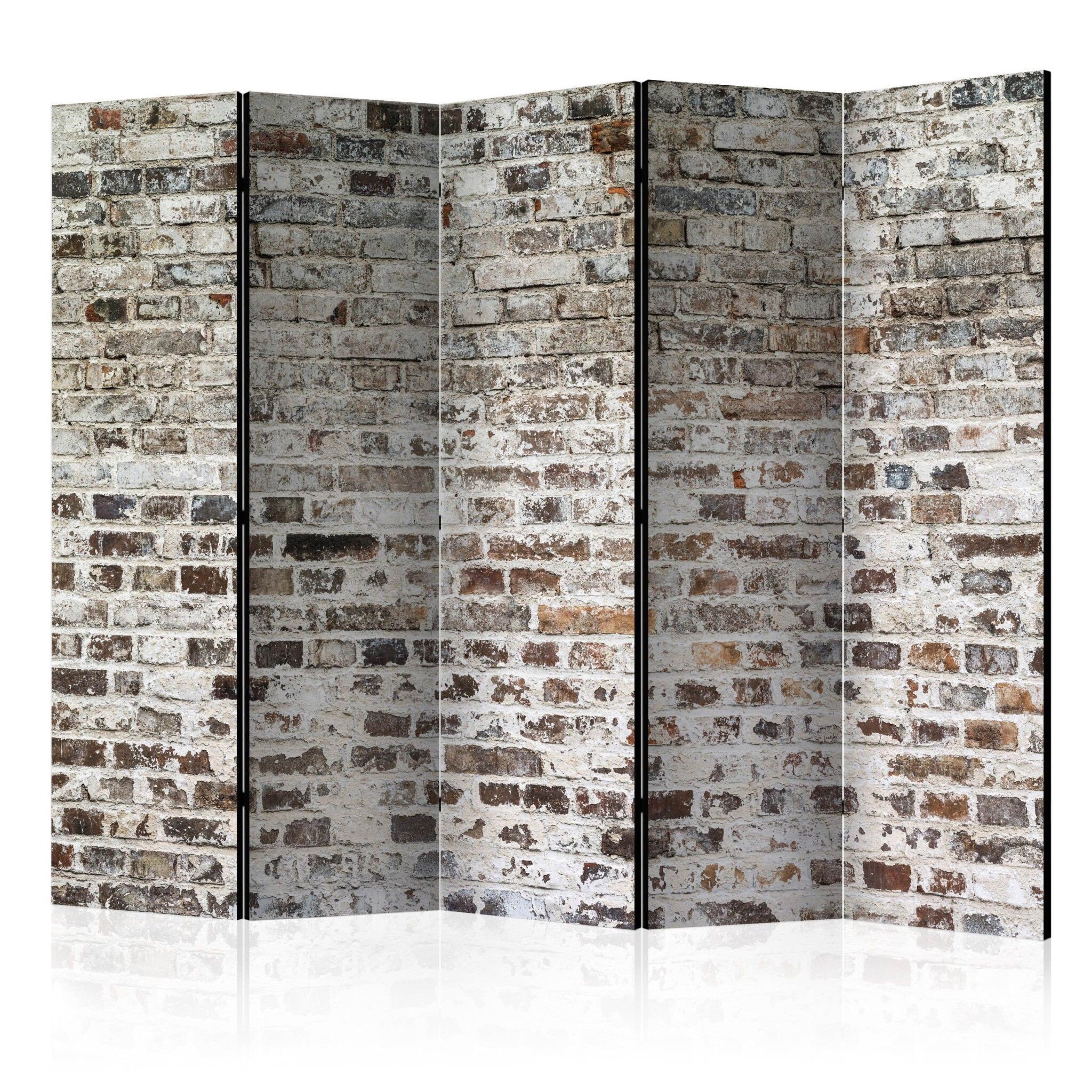 5-delad ljuddämpande rumsavdelare – Old walls (225x172cm)