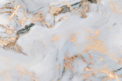 White stone elegant marble – motivvy. Ljusgrå marmorering med mörka och guldfärgade ådringar bildar ett luftigt stenmönster.