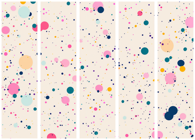 5-delad ljuddämpande rumsavdelare – Dots - spots – produktbild från leverantören