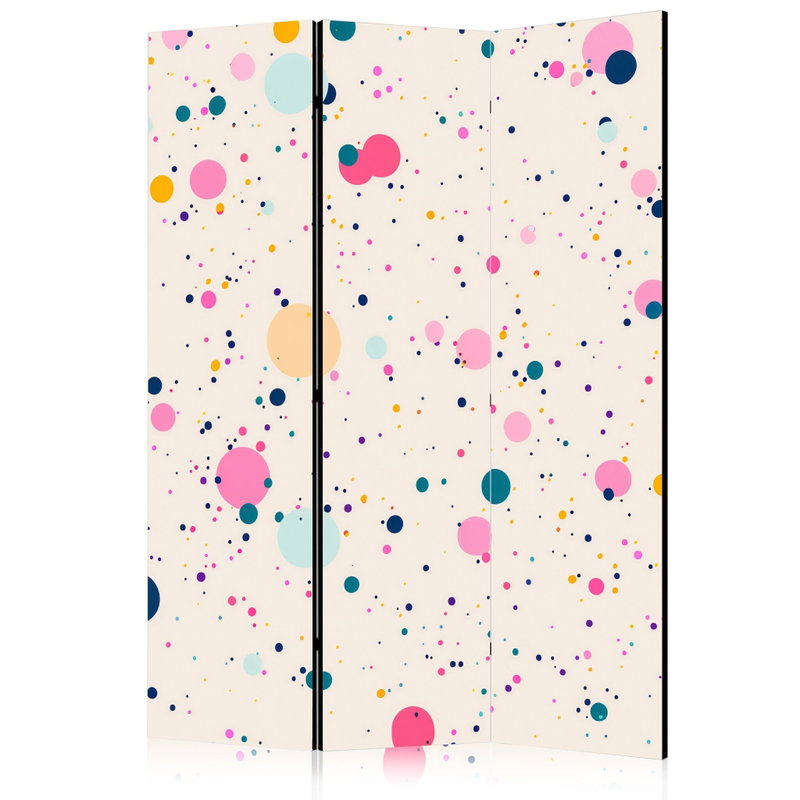 3-delad ljuddämpande rumsavdelare – Dots Spots – produktbild