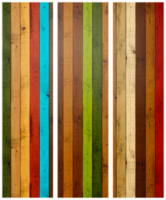 3-delad ljuddämpande rumsavdelare – Wooden Rain – produktbild från leverantören