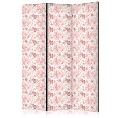 3-delad ljuddämpande rumsavdelare – Pink Blosso – produktbild