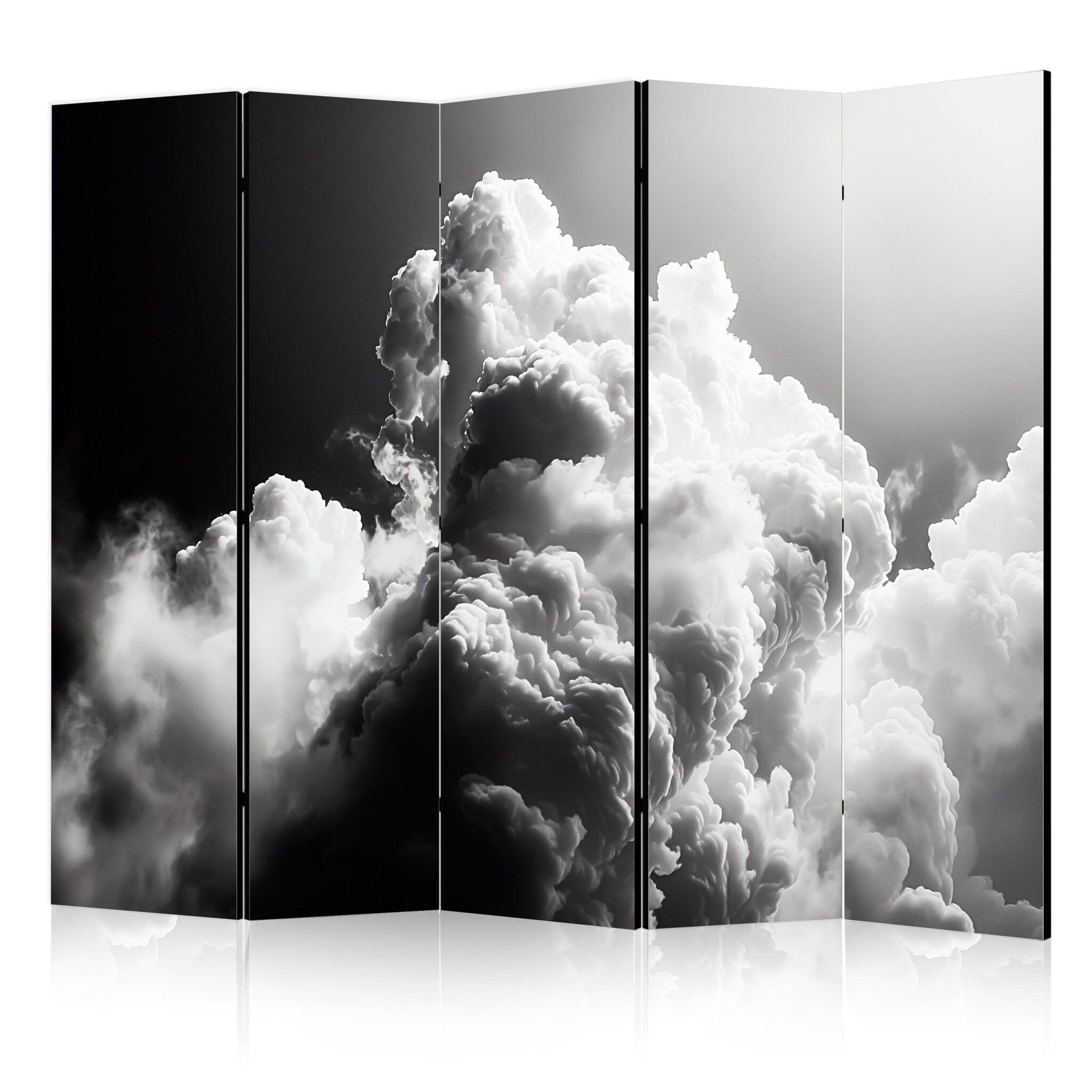 5-delad ljuddämpande rumsavdelare – Clouds like a (225x172cm)