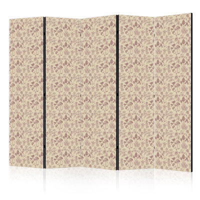 5-delad ljuddämpande rumsavdelare – Beige nature – produktbild