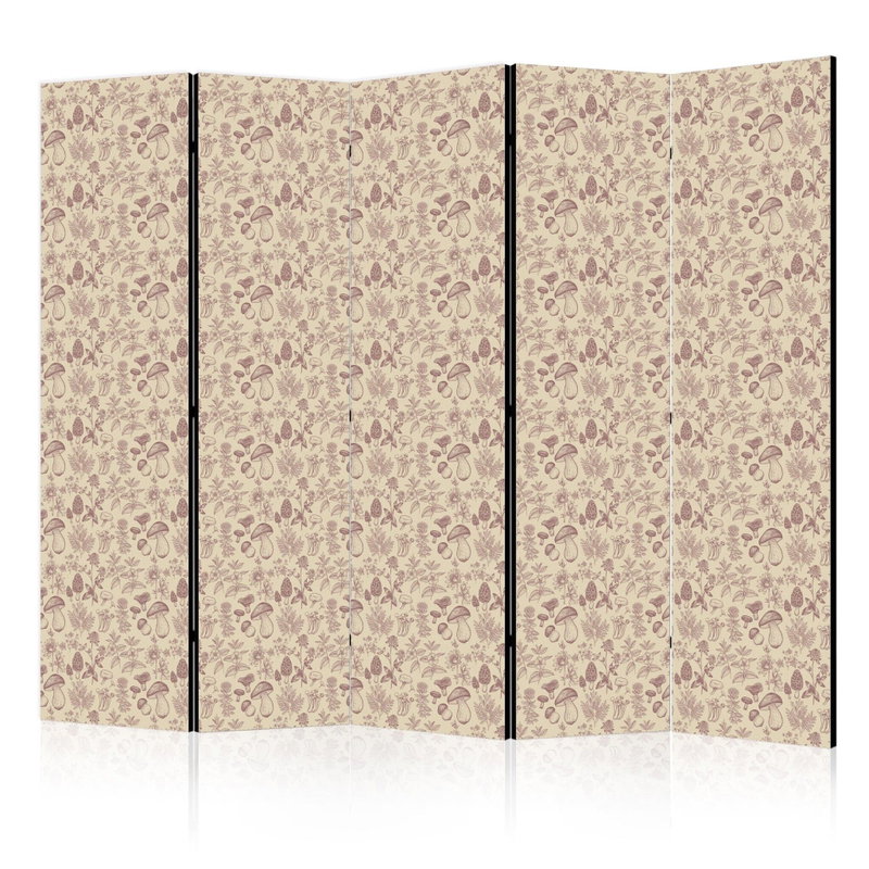5-delad ljuddämpande rumsavdelare – Beige nature – produktbild