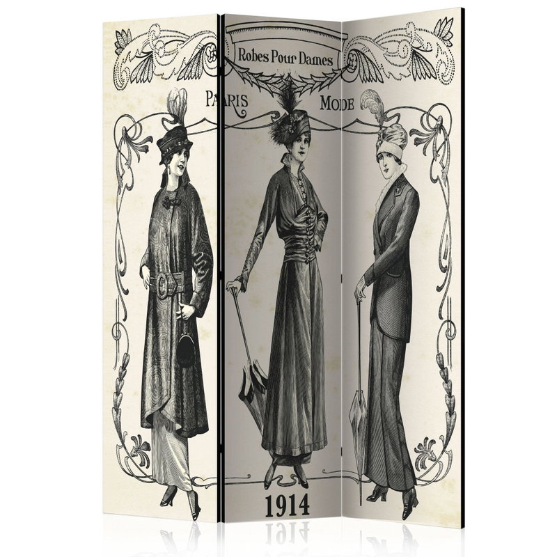 3-delad ljuddämpande rumsavdelare – Dress 1914 – produktbild