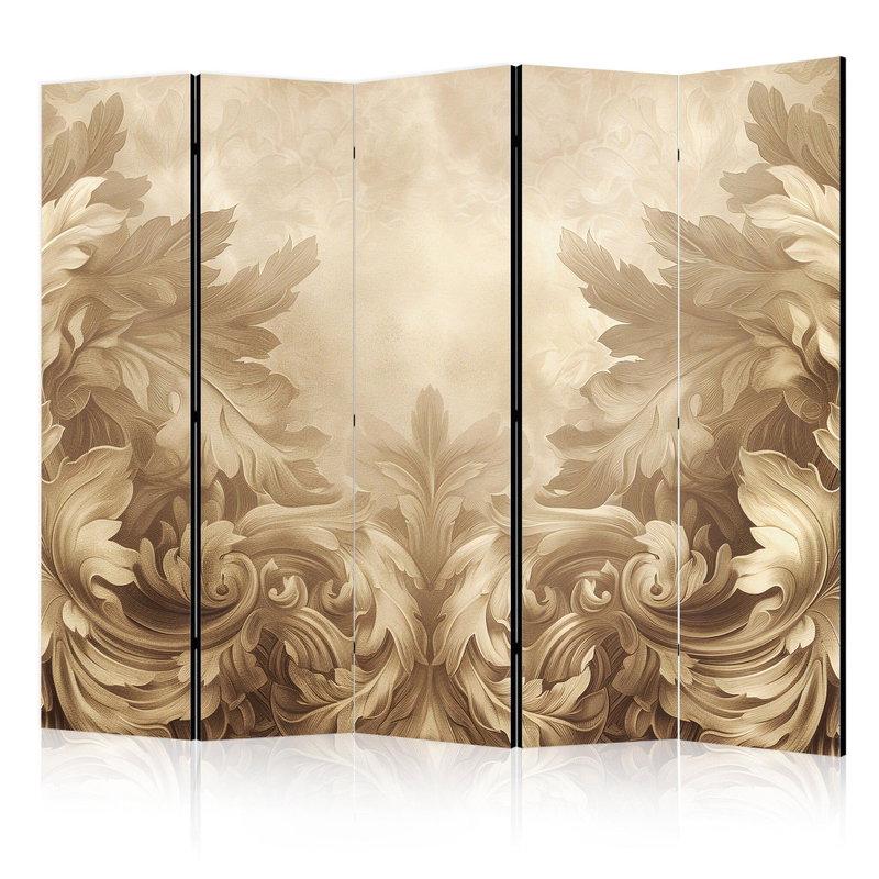 5-delad ljuddämpande rumsavdelare – Carved baroque – produktbild