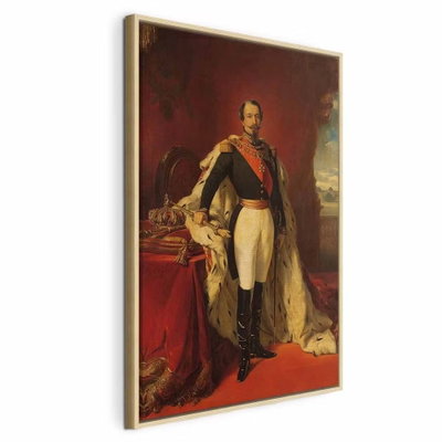 Franz xaver winterhalter – naturfärgad ram. En stående man i uniform med ordensband och ljusa byxor omges av en röd och guldfärgad interiör.