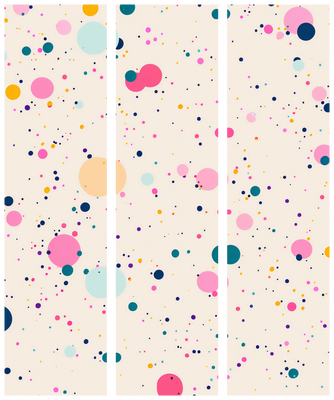 3-delad ljuddämpande rumsavdelare – Dots Spots – produktbild från leverantören