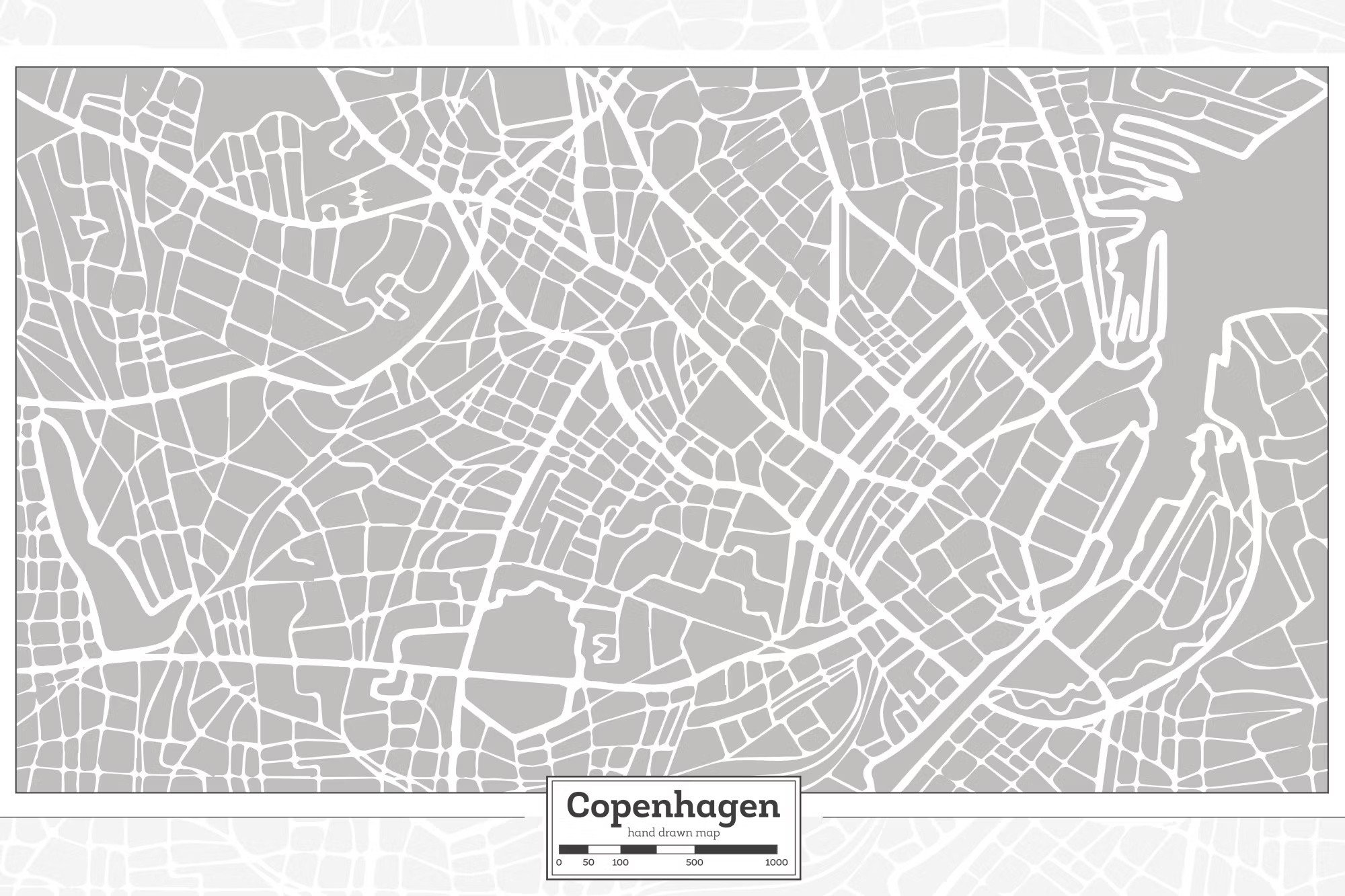 Ljuddämpande anslagstavla - Capital of denmark (60x40cm)