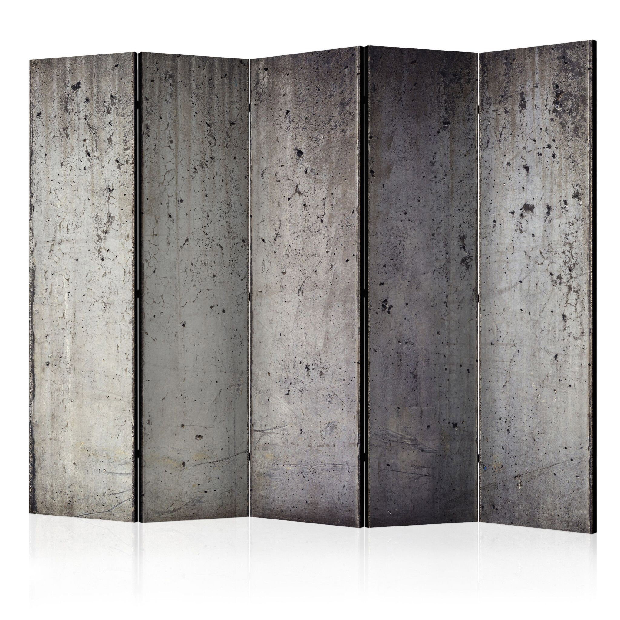 5-delad ljuddämpande rumsavdelare – Grey city (225x172cm)