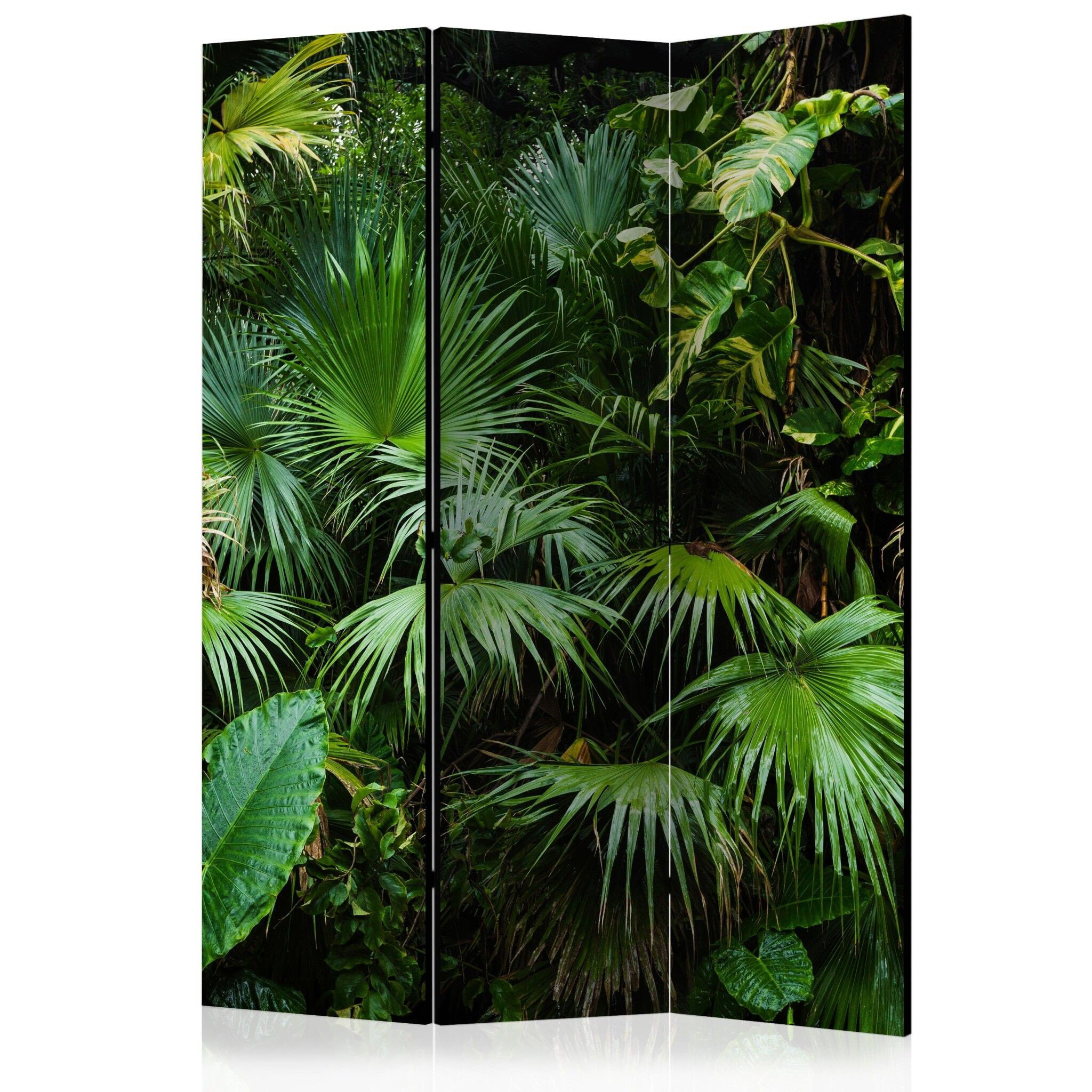 3-delad ljuddämpande rumsavdelare – Sunny Jungl (135x172cm)
