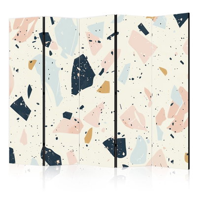 5-delad ljuddämpande rumsavdelare – Terrazzo with – produktbild