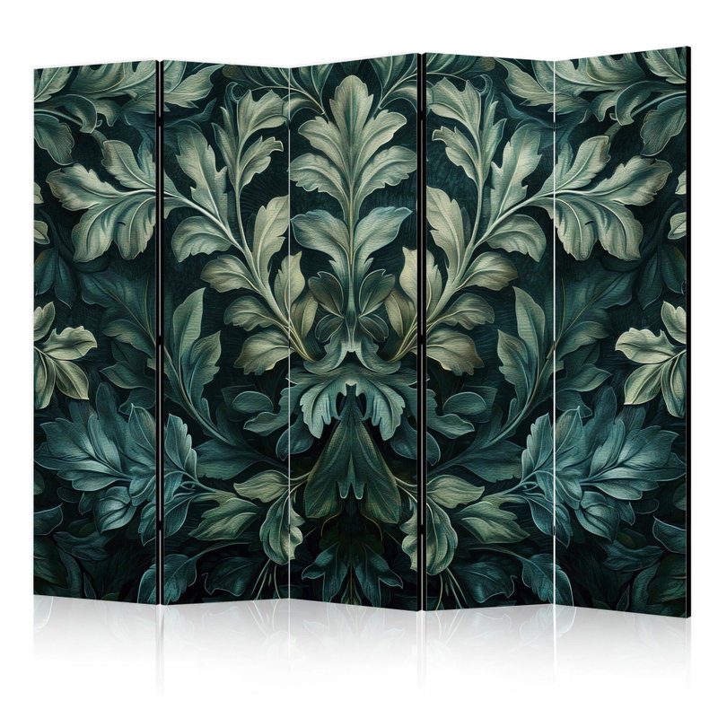 5-delad ljuddämpande rumsavdelare – Dark green – produktbild