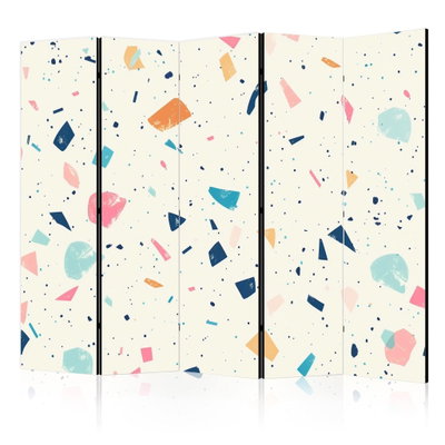 5-delad ljuddämpande rumsavdelare – Terrazzo with – produktbild